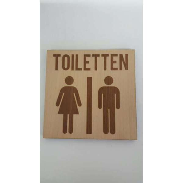Bordje Toiletten pictogram man/vrouw - groot Bordje Toiletten pictogram man/vrouw - groot