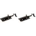 2x stuks rolschuif / rolschuiven staal verzinkt 5 x 10 cm - profielrolschuiven / poortslot / hekgrendel