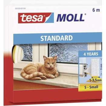 2x Tesa zelfklevende tochtstrip small wit 6 mtr