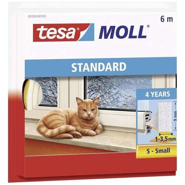 2x Tesa zelfklevende tochtstrip small wit 6 mtr 2x Tesa zelfklevende tochtstrip small wit 6 mtr