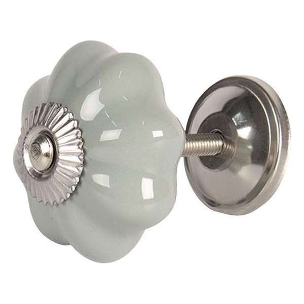 Clayre & Eef Deurknop Ø 4 cm Grijs Keramiek Meubelknop Clayre & Eef Deurknop Ø 4 cm Grijs Keramiek Meubelknop