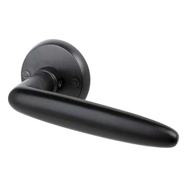 Deurklink Suave met mat zwarte poedercoating en ronde rozetten Deurklink Suave met mat zwarte poedercoating en ronde rozetten