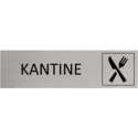 Aluminium Deurbordje Kantine 165x45mm met tape