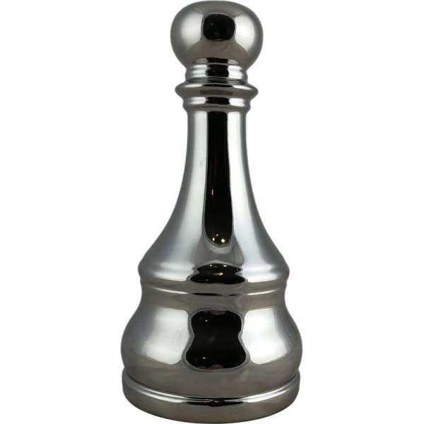 Deurstopper Deurstop Keramiek Zilver 26 cm - Pionvorm - 600 gram Deurstopper Deurstop Keramiek Zilver 26 cm - Pionvorm - 600 gram