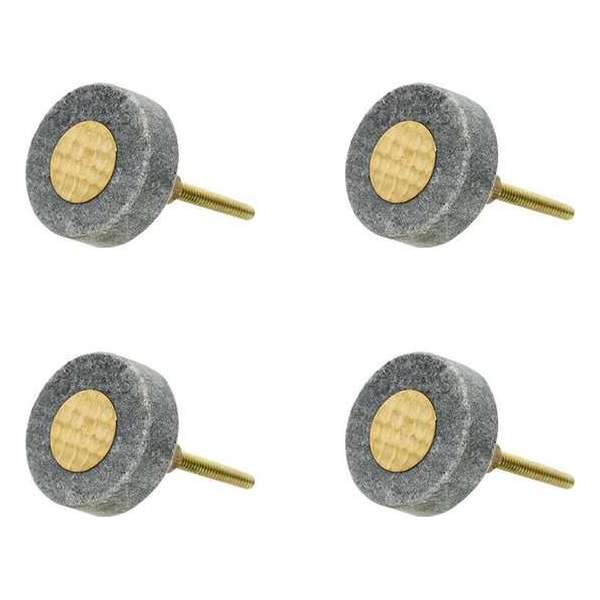 Clayre & Eef Deurknop Set van 4 Ø 4*2 cm Grijs Ijzer Rond Meubelknop Clayre & Eef Deurknop Set van 4 Ø 4*2 cm Grijs Ijzer Rond Meubelknop