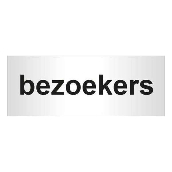 Aluminium deur tekstbordje bedrukt met tekst bezoekers - 130 mm x 50 mm x 0,5 mm - Deur tekstbordje bezoekers - Promessa-Design. Aluminium deur tekstbordje bedrukt met tekst bezoekers - 130 mm x 50 mm x 0,5 mm - Deur tekstbordje bezoekers - Promessa-Design.