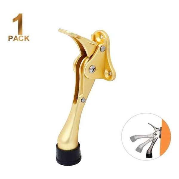 Deurstopper -gold plated- Deurvastzetter - Kick down deurstop binnen buiten - Deurbuffer - Deurhouder open Verstelbaar- Deurstopper -gold plated- Deurvastzetter - Kick down deurstop binnen buiten - Deurbuffer - Deurhouder open Verstelbaar-