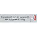 Pickup directie niet aansprakelijk - 165 x 44 mm
