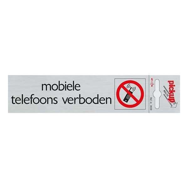 Pickup Route Alulook 165x44 mm - Mobiele telefoons verboden Pickup Route Alulook 165x44 mm - Mobiele telefoons verboden