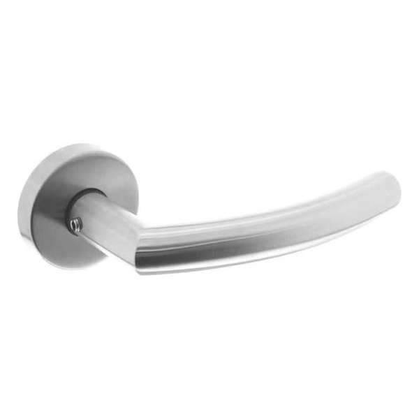Intersteel Deurkruk Half Rond met rozet ø51x10,5 mm rvs geborsteld Intersteel Deurkruk Half Rond met rozet ø51x10,5 mm rvs geborsteld