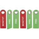 Relaxdays 6x Deurhanger bezet vrij - door hanger - set - deurbordje niet storen
