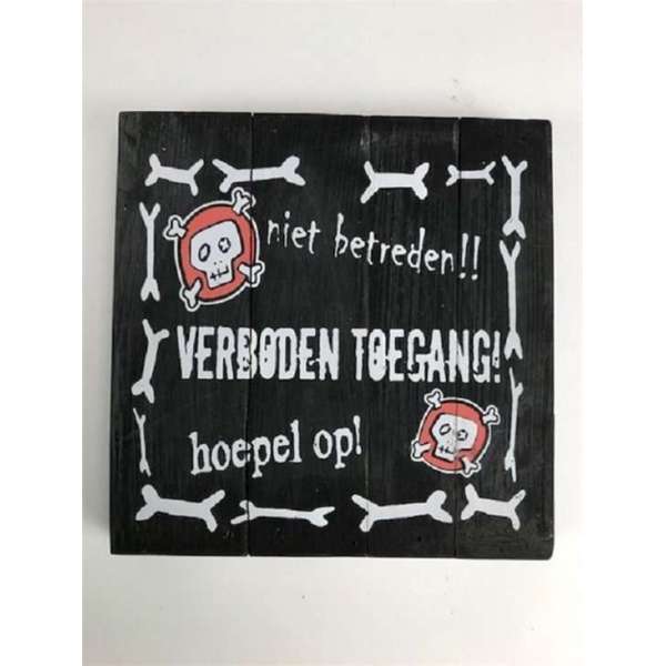 Tekstbord Verboden toegang 15x15 cm Tekstbord Verboden toegang 15x15 cm