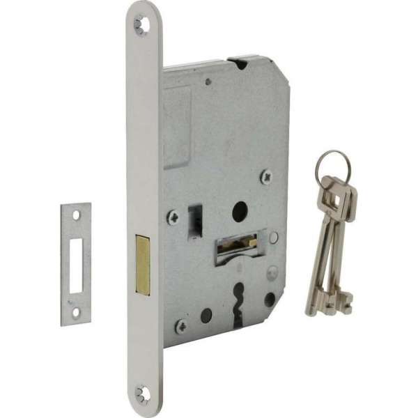 Intersteel Woningbouw klavier kastslot 55 mm wit Intersteel Woningbouw klavier kastslot 55 mm wit