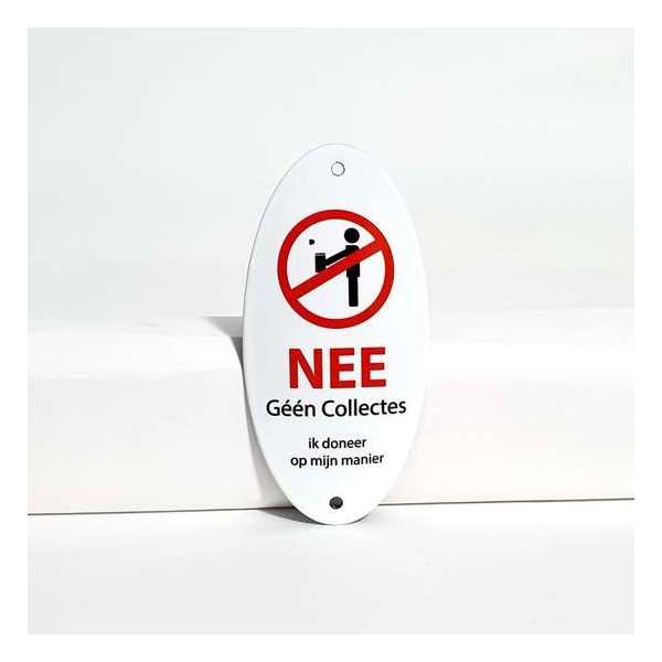 Geen collectes emaille bord - niet aanbellen - doneer op eigen manier Geen collectes emaille bord - niet aanbellen - doneer op eigen manier