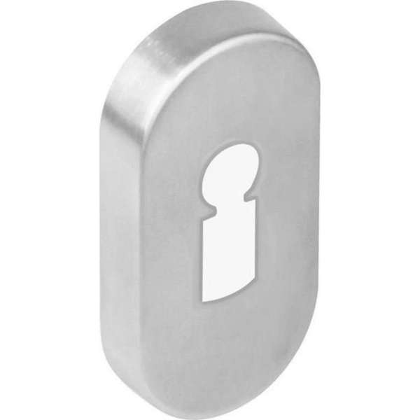 Intersteel Rozet sleutelgat ovaal verdekt rvs geborsteld 10 mm Intersteel Rozet sleutelgat ovaal verdekt rvs geborsteld 10 mm