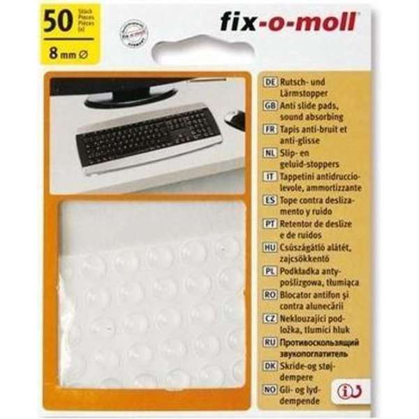 Fix-o-moll geluidstopper 50st 12mm trans Fix-o-moll geluidstopper 50st 12mm trans