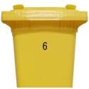 Cijfersticker – nummer 6 - zwart - 10 cm - klikosticker - containersticker - brievenbussticker