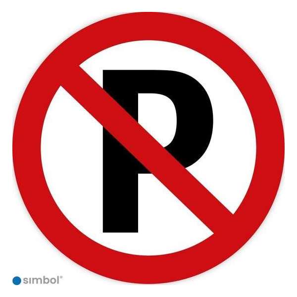 Simbol - Bord P (Niet Parkeren) - Dibond - Formaat ø 30 cm. Simbol - Bord P (Niet Parkeren) - Dibond - Formaat ø 30 cm.