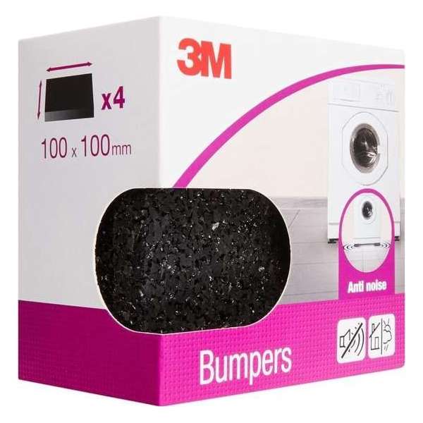 3M antivibratie blokken / schokdempende rubberen bumpers 10x10 cm - 4 stuks 3M antivibratie blokken / schokdempende rubberen bumpers 10x10 cm - 4 stuks