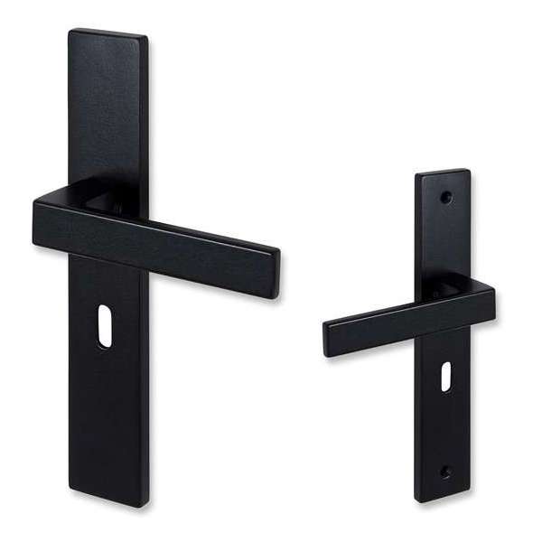 Eliot deurklink - op schild - BB72mm - mat zwart - complete set Eliot deurklink - op schild - BB72mm - mat zwart - complete set