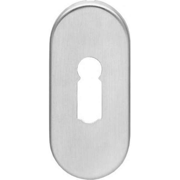 Intersteel Rozet sleutelgat ovaal verdekt rvs geborsteld 4 mm Intersteel Rozet sleutelgat ovaal verdekt rvs geborsteld 4 mm