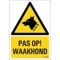 Pickup bord 23x33 cm Combinatie - Pas op waakhond