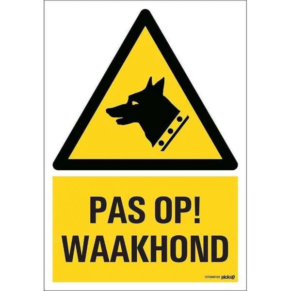 Pickup bord 23x33 cm Combinatie - Pas op waakhond Pickup bord 23x33 cm Combinatie - Pas op waakhond
