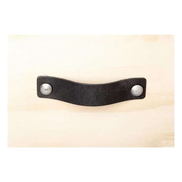 Leren handgreep antraciet XL 18x3 cm Leren handgreep antraciet XL 18x3 cm