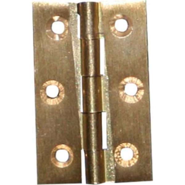 Qlinq Scharnier met Vaste Pen - Messing - 60 x 40 mm Qlinq Scharnier met Vaste Pen - Messing - 60 x 40 mm