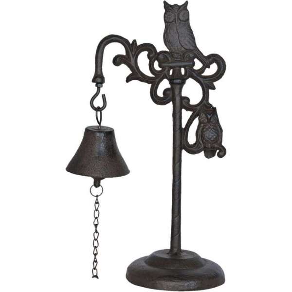 Clayre & Eef Gietijzere Bel Uil 19x12x32 cm Clayre & Eef Gietijzere Bel Uil 19x12x32 cm