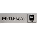 Aluminium Deurbordje Meterkast 165x45mm met tape