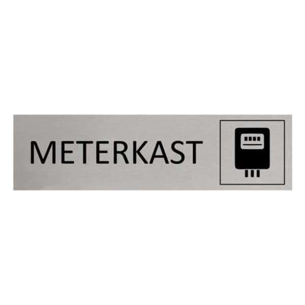 Aluminium Deurbordje Meterkast 165x45mm met tape Aluminium Deurbordje Meterkast 165x45mm met tape