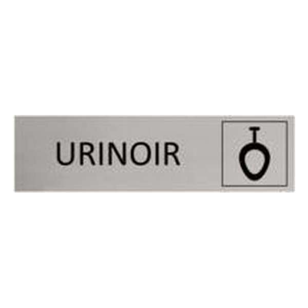 Aluminium Deurbordje Urinoir 165x45mm met tape Aluminium Deurbordje Urinoir 165x45mm met tape
