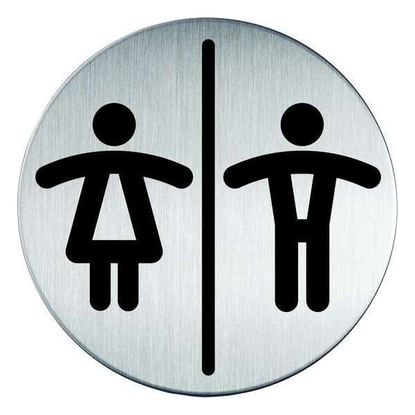 Infobord Pictogram Durable Toiletten Dames/heren Rond 83mm Infobord Pictogram Durable Toiletten Dames/heren Rond 83mm