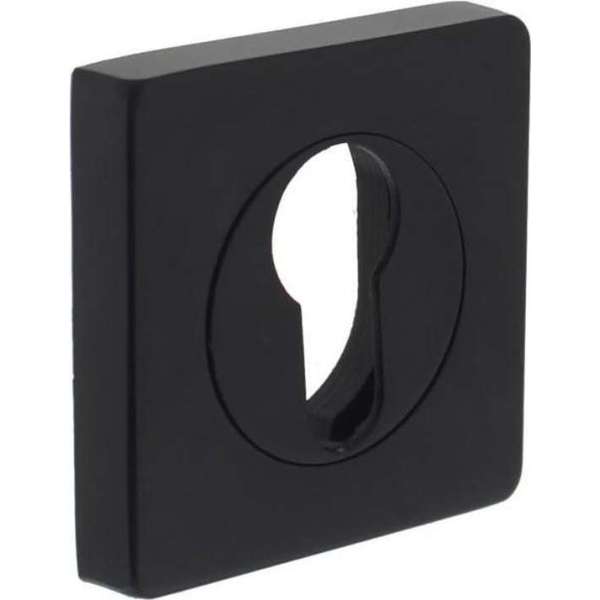 Intersteel Rozet profielcilindergat vierkant verlengd mat zwart Intersteel Rozet profielcilindergat vierkant verlengd mat zwart