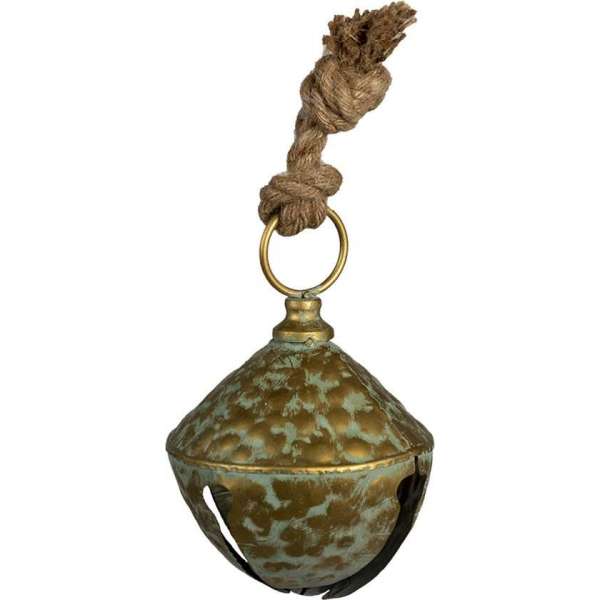 Clayre & Eef Ouderwetse Deurbel Gietijzer Ø 14*19 cm Koperkleurig Ijzer Tuinbel Buitenbel Bel met Klepel Clayre & Eef Ouderwetse Deurbel Gietijzer Ø 14*19 cm Koperkleurig Ijzer Tuinbel Buitenbel Bel met Klepel