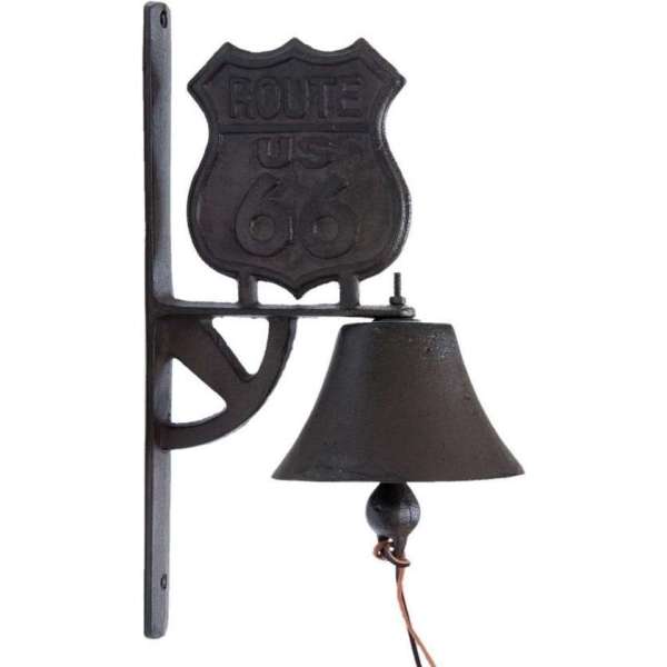 BMPdesign Gietijzeren deurbel Route 66 (bruin) BMPdesign Gietijzeren deurbel Route 66 (bruin)