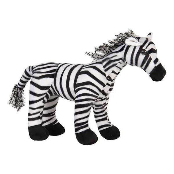 Clayre & Eef Deurstopper Zebra 37*13*30 cm Zwart, Wit Polyester Deurklem Deurwig Clayre & Eef Deurstopper Zebra 37*13*30 cm Zwart, Wit Polyester Deurklem Deurwig