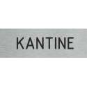 Deurbordje - kantinebord - bordje - kantine - rechthoekig met RVS look