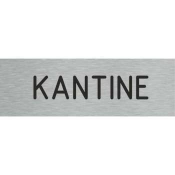 Deurbordje - kantinebord - bordje - kantine - rechthoekig met RVS look