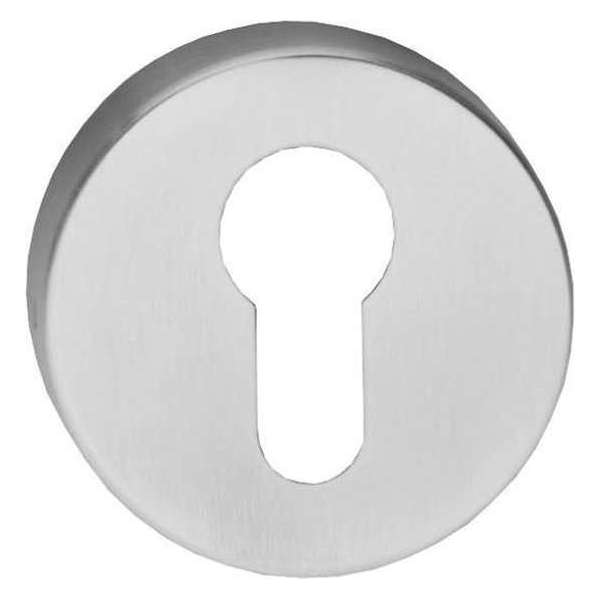 Intersteel Rozet rond 55 mm met profielcilindergat rvs geborsteld Intersteel Rozet rond 55 mm met profielcilindergat rvs geborsteld