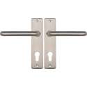 Starx Deurklink RVS – Deurbeslag – Deurschild voor Profielcilinder (PC72) – Deurklink Coupe
