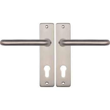 Starx Deurklink RVS – Deurbeslag – Deurschild voor Profielcilinder (PC72) – Deurklink Coupe