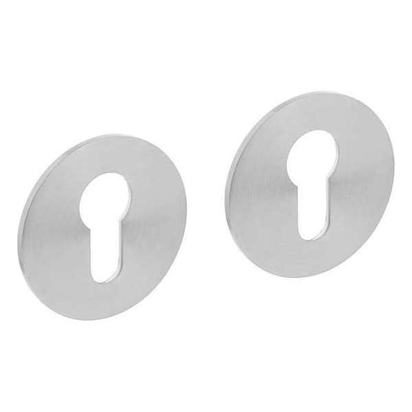 Intersteel Magneet rozet rond met profielcilindergat rvs geborsteld Intersteel Magneet rozet rond met profielcilindergat rvs geborsteld