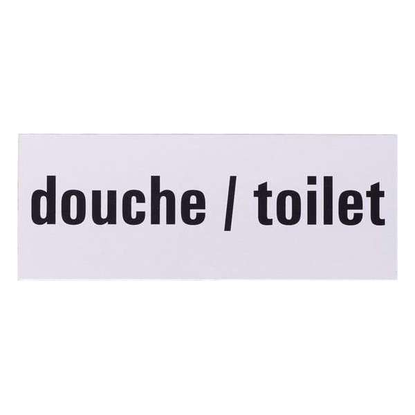 Aluminium deurbordje tekst: douche toilet | 5 jaar garantie | Zelfklevend | 130x50x0,5 mm Aluminium deurbordje tekst: douche toilet | 5 jaar garantie | Zelfklevend | 130x50x0,5 mm