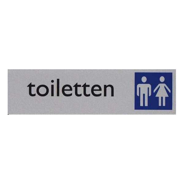 Infobord pictogram toiletten dames/heren 165x44mm Infobord pictogram toiletten dames/heren 165x44mm