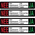 Nee - Ja voor BBK postkasten - 93x19mm