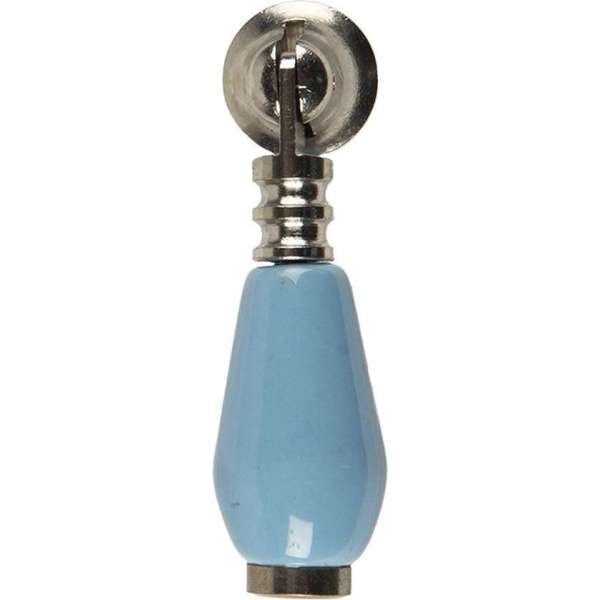 Clayre & Eef Deurknop 2*6 cm Blauw Keramiek Meubelknop Clayre & Eef Deurknop 2*6 cm Blauw Keramiek Meubelknop