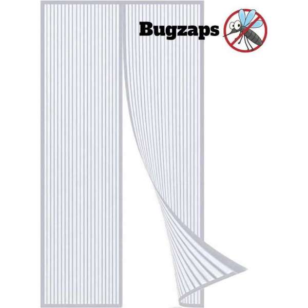 BUGZAPS ® delux - vliegengordijn deur magnetisch-100x210 – wit - Hor gordijnen - Hordeuren - Deurgordijn BUGZAPS ® delux - vliegengordijn deur magnetisch-100x210 – wit - Hor gordijnen - Hordeuren - Deurgordijn