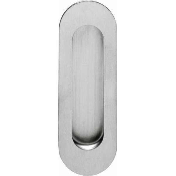 Intersteel Schuifdeurkom ovaal 120x40mm blind rvs geborsteld Intersteel Schuifdeurkom ovaal 120x40mm blind rvs geborsteld